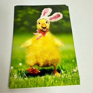 4 Avanti Greeting cards - smiling duck in bunny ears dancing
Holiday: Easter